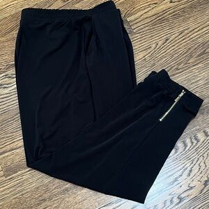 Susan Graver Black Zippered Ankle Pant